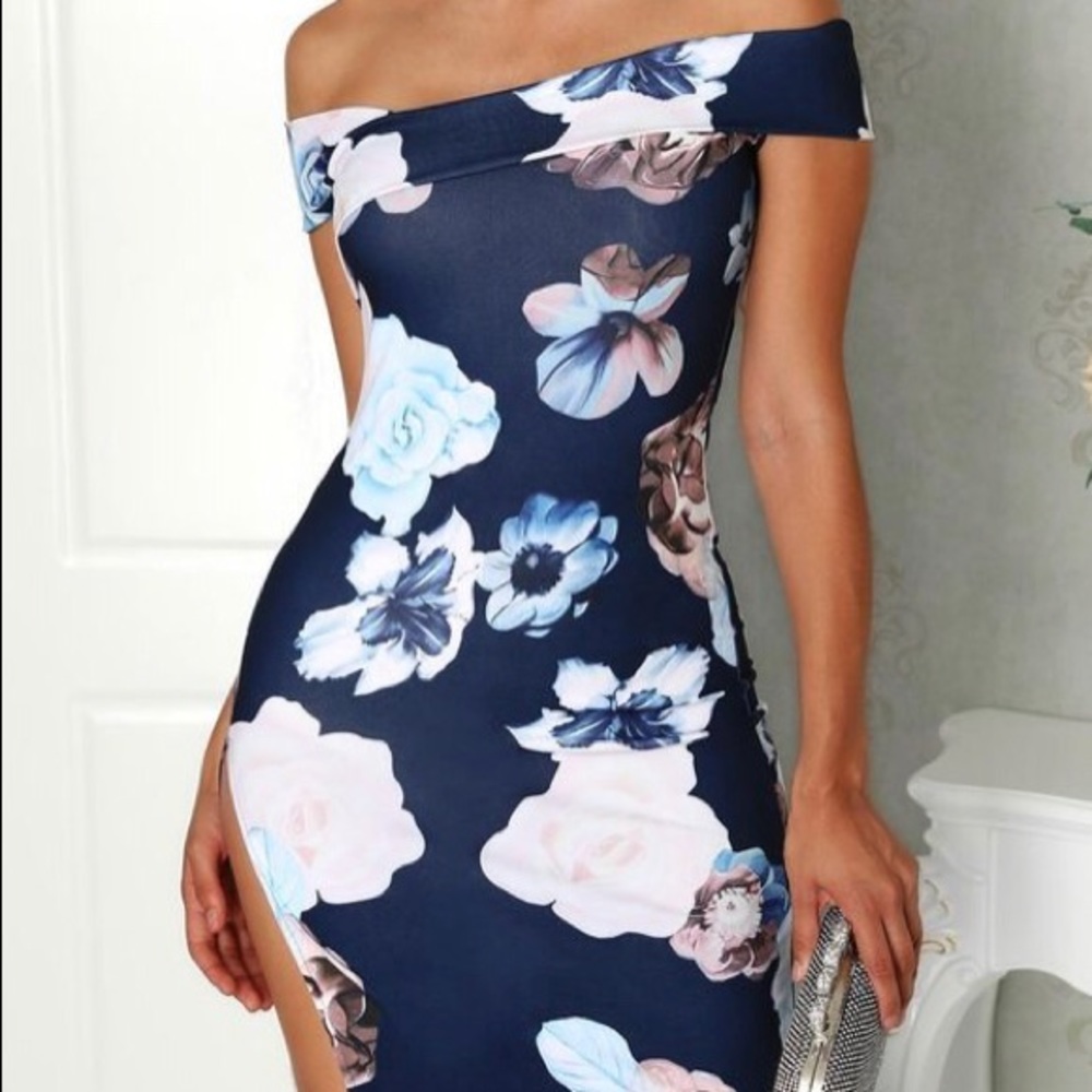 💜Strapless Tube Floral Dress 🍃🍃🌱